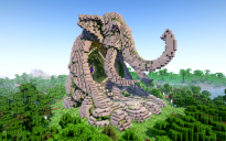 Minecraft Mammoth Nether Portal Statue