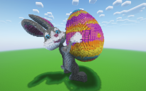 Minecraft Easter Bunny 4 Statue