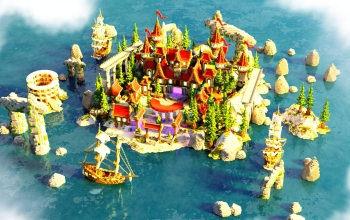 Hub - Red Medieval island - 400x400
