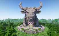 Minecraft Bull Head Nether Portal Statue Free