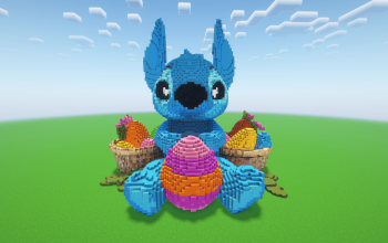 Minecraft Easter Stitch Statue