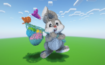 Minecraft Easter Bunny 7 Statue