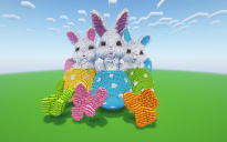 Minecraft Easter Bunny 8 Statue
