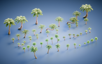 Bundle 45 Minecraft Palm Trees