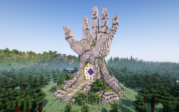 Minecraft Hand Nether Portal Statue