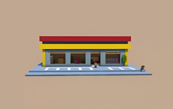 OXXO Store - Simple with Interior (Free Download)