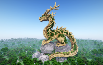 Minecraft Forest Dragon Statue V02 Free