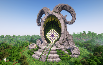 Minecraft Horn Nether Portal Statue