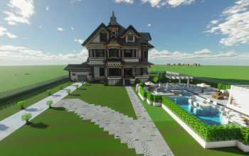 Pale Oak Mansion + Detailed Interior