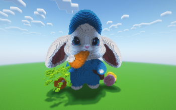 Minecraft Easter Bunny 11 Statue