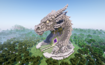 Minecraft Dragon Head Nether Portal Statue V20 Free