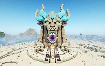 Minecraft Titan |Sahara| Nether Portal Statue V09