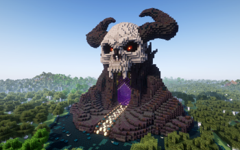 Minecraft Skull Nether Portal Statue V08 Free
