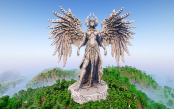 Minecraft Angel |Brave| Statue V18