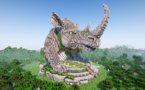 Minecraft Rhinoceros Nether Portal Statue