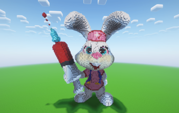 Minecraft Nurse Bunny Statue