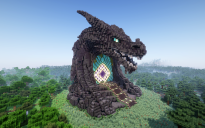 Minecraft Dragon Head Nether Portal Statue V22