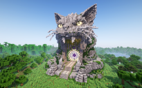 Minecraft Cat Head Nether Portal Statue
