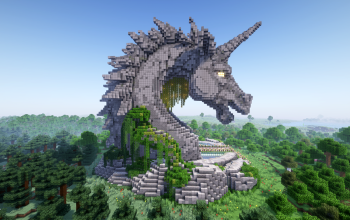 Minecraft Ancient Unicorn Nether Portal Statue V02