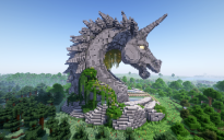 Minecraft Ancient Unicorn Nether Portal Statue V02