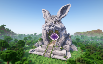 Minecraft Bunny Nether Portal Statue