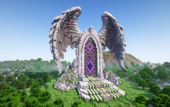 Minecraft Angel Wings |Elysium| Nether Portal Statue V05 Free