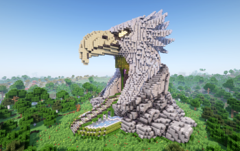 Minecraft Eagle Nether Portal Statue V02