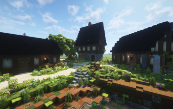 Minecraft Pack of 3 Medieval Houses