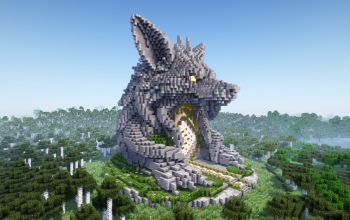 Minecraft Fox Head Nether Portal Statue