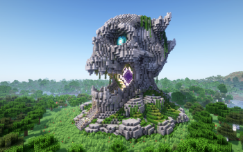 Minecraft Skull Nether Portal Statue V10