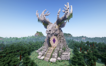 Minecraft Deer Nether Portal Statue V03