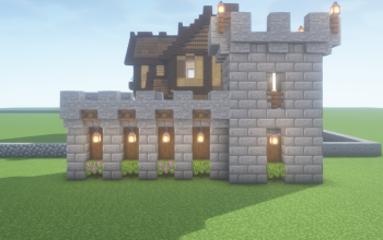 medieval fence with observation tower