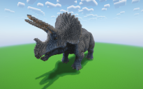 Minecraft Triceratops Statue