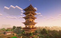 🏯 Japanese Pagoda Temple – Minecraft Schematic (1.20+)