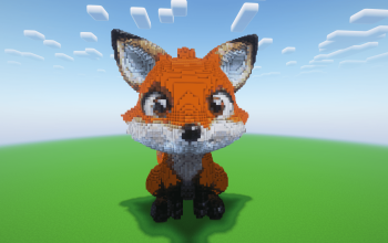 Minecraft Fox Statue ( FREE )