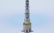 Solarpunk Quartz Tower