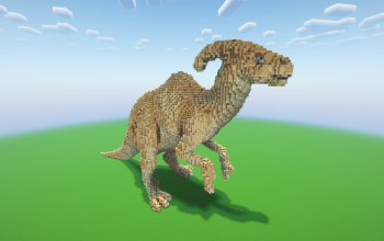 Minecraft Parasaurolophus Statue