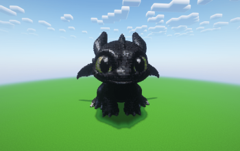 Minecraft Toothless Statue
