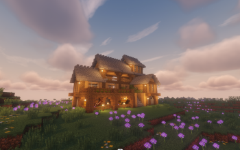 🏡 Rustic Survival Farmhouse – Minecraft Schematic (1.20+)