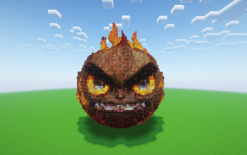 Minecraft Fireball Statue ( FREE )