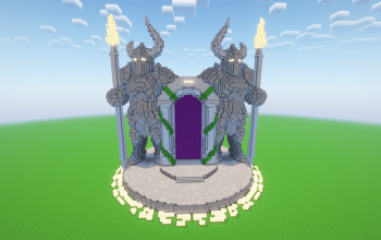 Minecraft Guardians Nether Portal Statue