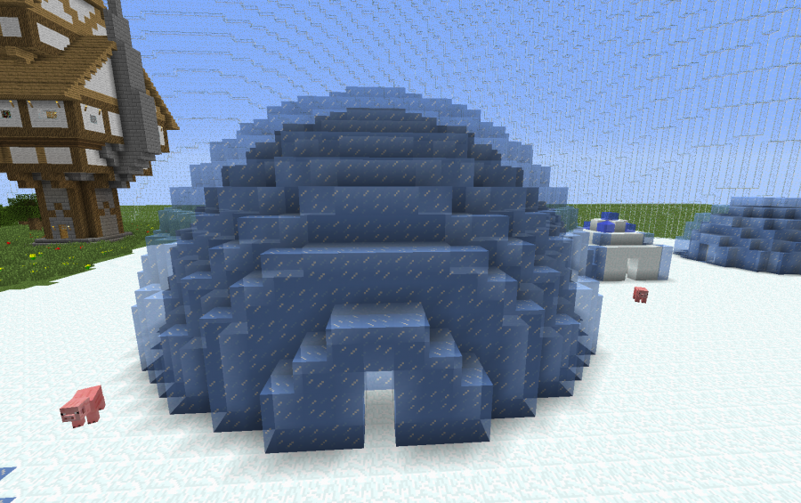 Featured image of post Minecraft Pixel Art Igloo / I used a chart while i was building, but wanted to be able to make variable size ovals which is something i couldn't find a decent chart of or generator.