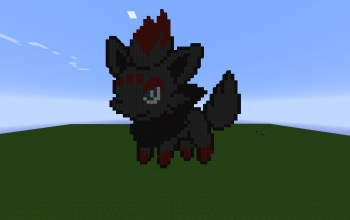 Pokemon Black&White 1-2 Zorura Pixel Art