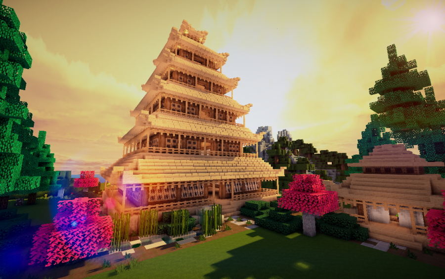 Asian Pagoda - Blueprints for MineCraft Houses, Castles, Towers