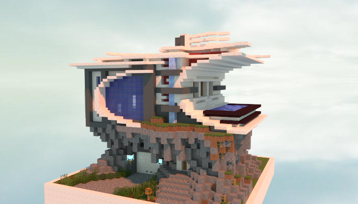 35x35 Futuristic House Plot, creation #4070