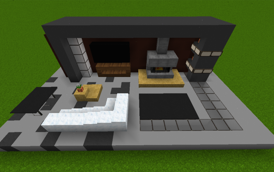 Small Modern home Minecraft Map Minecraft interior design, Minecraft houses, Minecraft living room