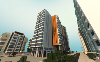 Modern city building