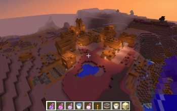 red sandstone village