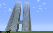 Pointless enormous double glass tower