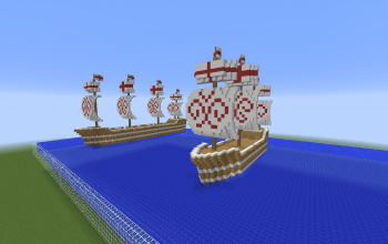 2x medieval sail ships